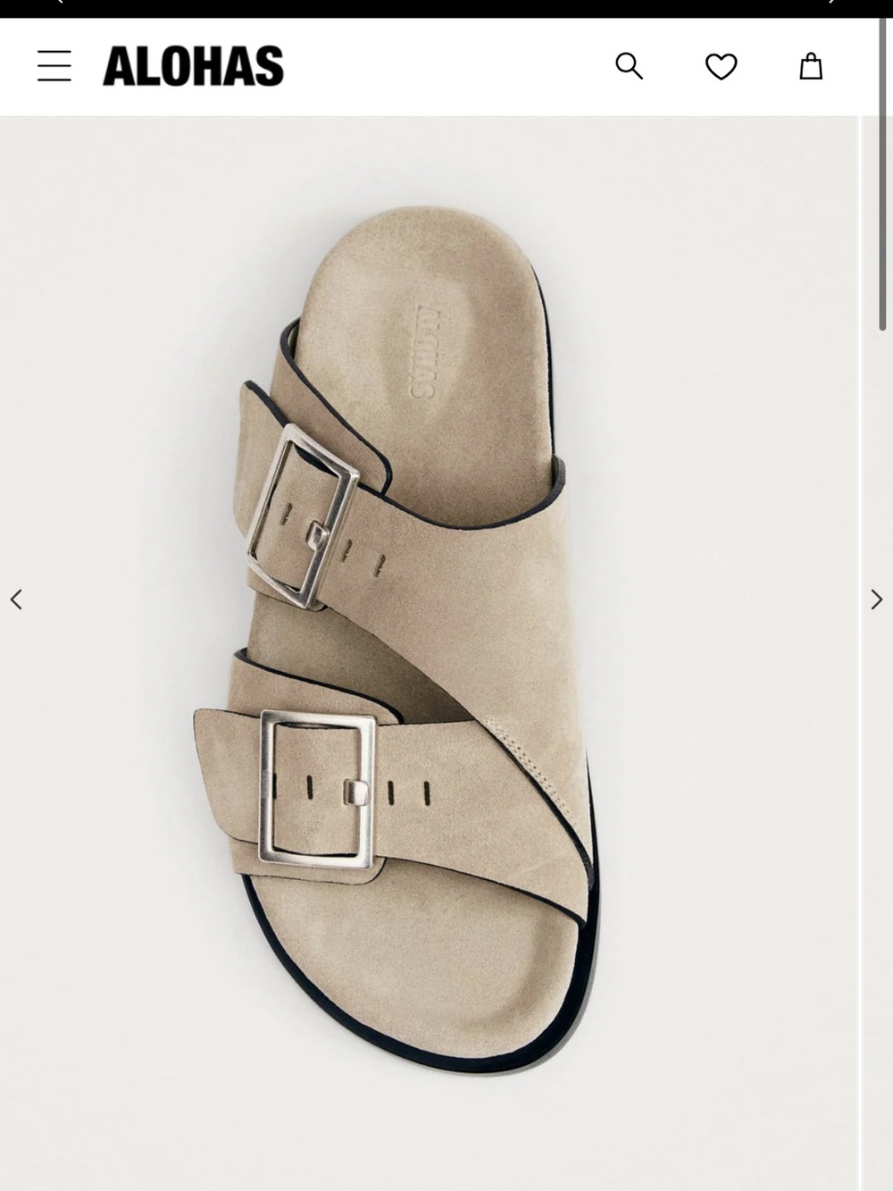 ALOHAS alba suede beige leather sandals
